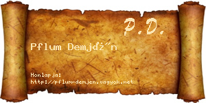Pflum Demjén névjegykártya